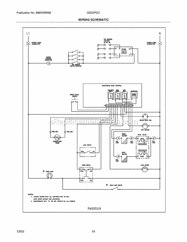 Frigidaire GSG3PZCBB Freestanding, Gas Gas Range Page H Diagram