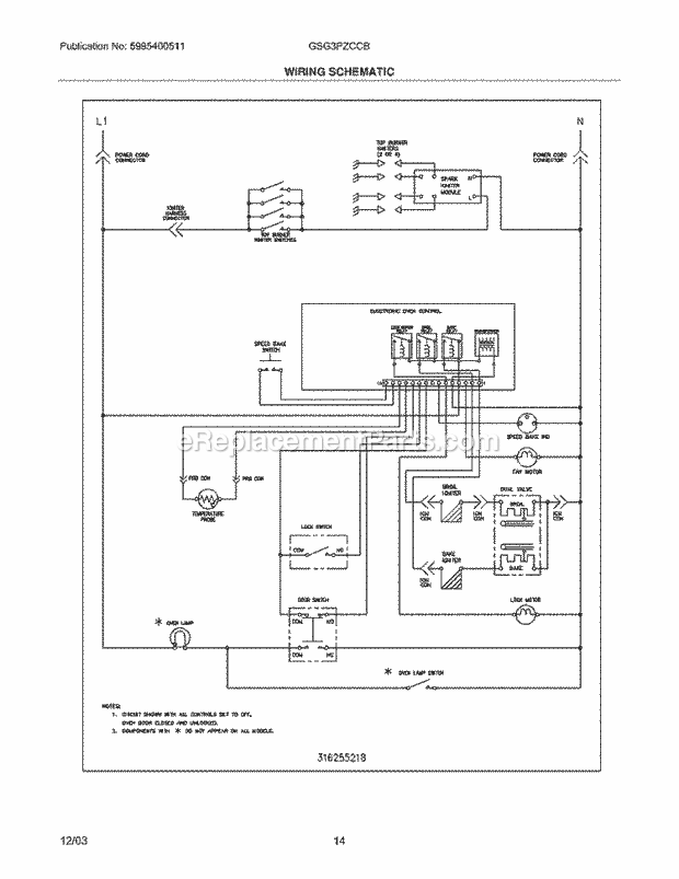 Frigidaire GSG3PZCCB Freestanding, Gas Gas Range Page H Diagram