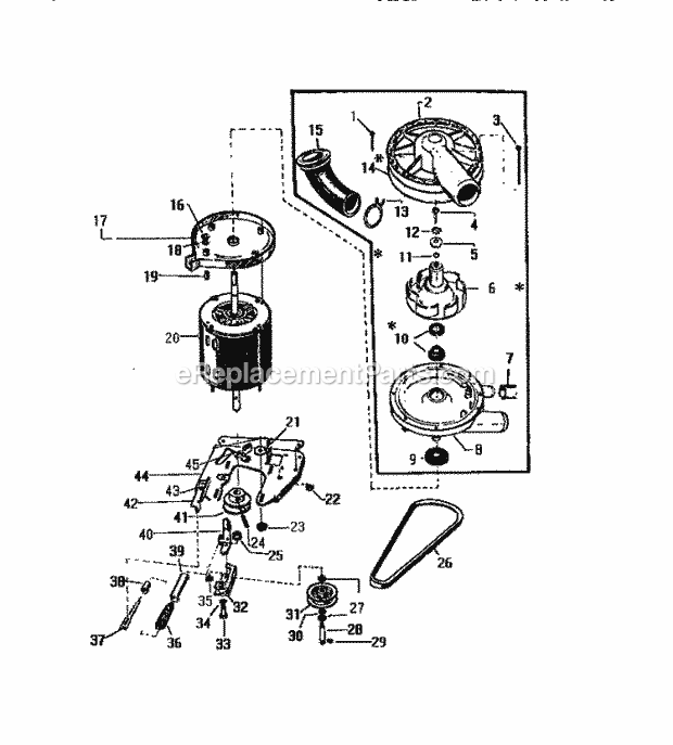 Frigidaire LA750EXF3 Wwh(V7) / Washer Motor, Pump Assembly Diagram