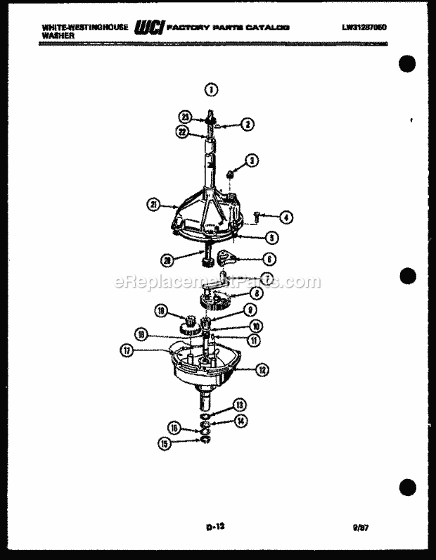 Frigidaire LA800JXF4 Wwh(V2) / Washer Transmission Parts Diagram