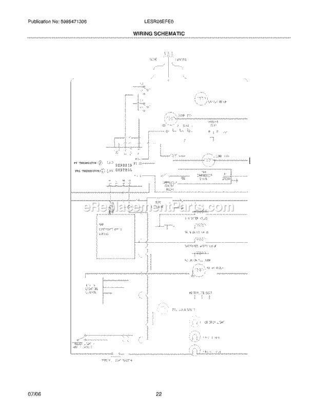 Frigidaire LESR26EFE0 Side-By-Side Refrigerator Page L Diagram