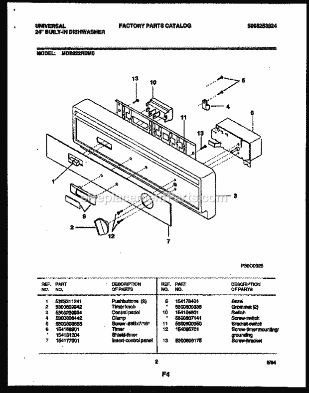 Frigidaire MDB222RBM0 Frg(V1) / 24 