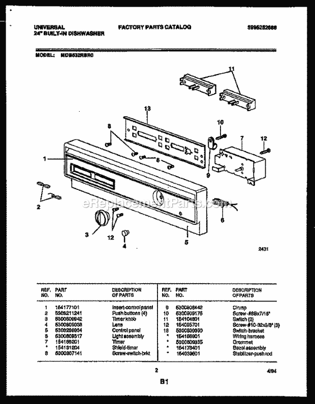 Frigidaire MDB532RB0 Frg(V1) / 24 