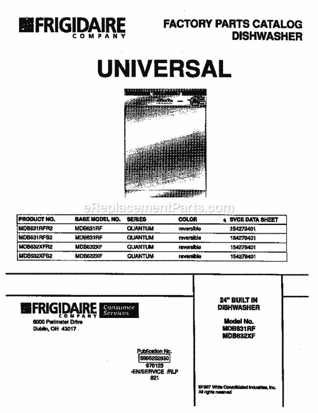 Frigidaire MDB631RFR2 Frg(V1) / 24 