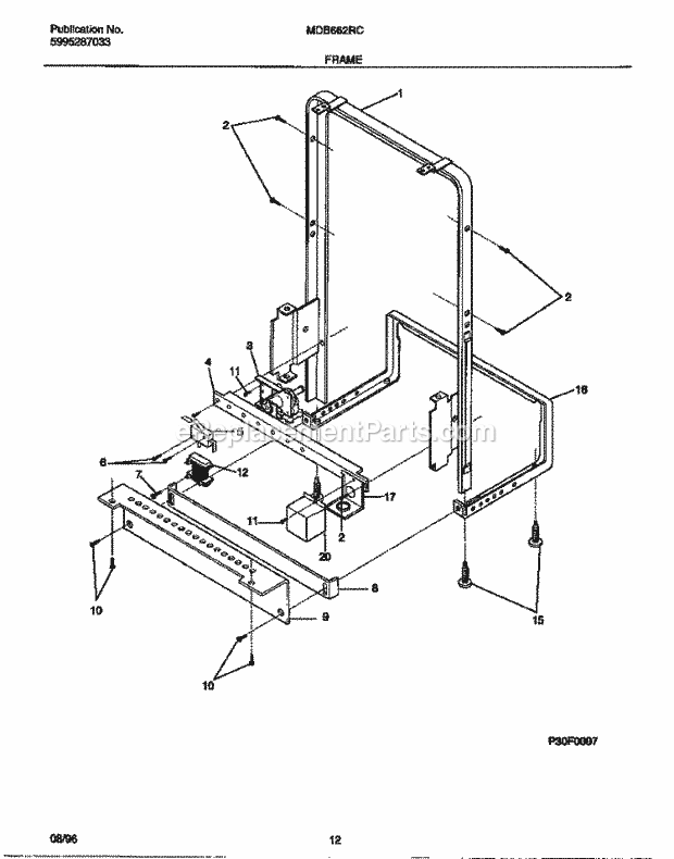 Frigidaire MDB662RCS0 Frg(V0) / Built Frame Diagram