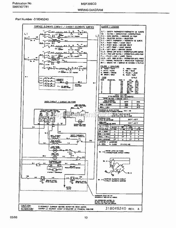 Frigidaire MEF367CGB1 Page F Diagram
