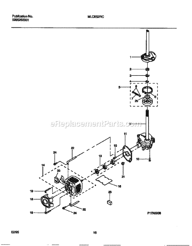 Frigidaire MLCE52RCS0 Tap(V1) / Laundry Center Washer - Drive Diagram