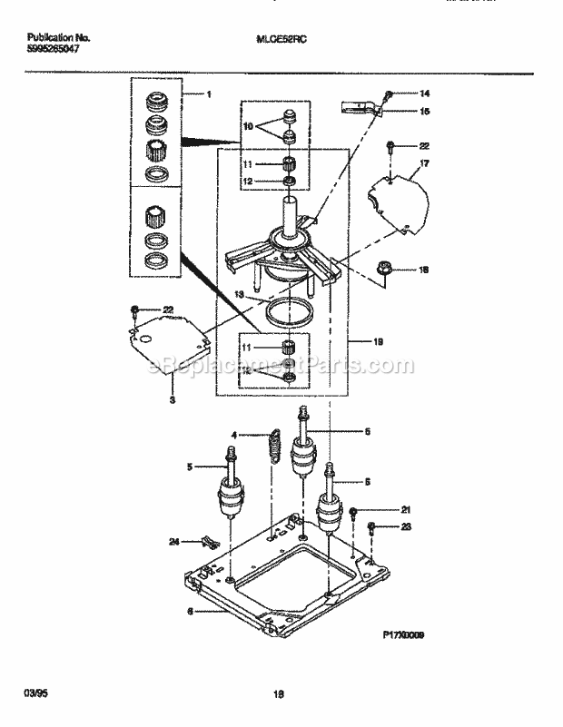 Frigidaire MLCE52RCS1 Laundry Center Washer - Drive Diagram