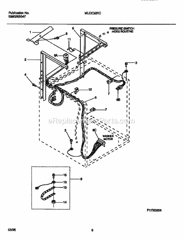 Frigidaire MLCE52RCS1 Laundry Center Dryer Mount Diagram