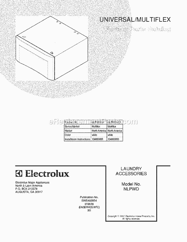 Frigidaire NLPWD15E1 Page B Diagram