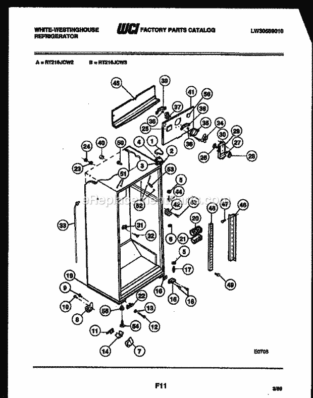 Frigidaire PGF716HXW0 Wwh(V1) / Gas Range Burner, Manifold and Gas Control Diagram