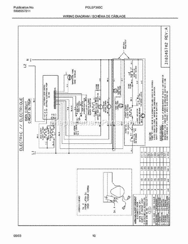 Frigidaire PGLEF385CQ2 Range Page F Diagram