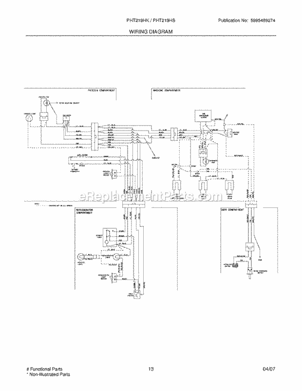 Frigidaire PHT219HKM3 Top Freezer Refrigerator Page G Diagram