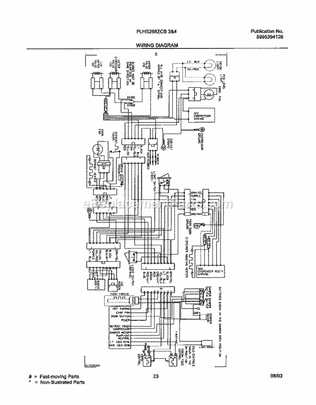 Frigidaire PLHS268ZCB2 Side-By-Side Refrigerator Page L Diagram