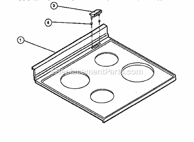 Frigidaire R2000LW1 Freestanding, Electric Electric Range Top Diagram