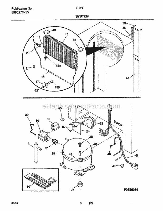 Frigidaire R22CW2 System Diagram