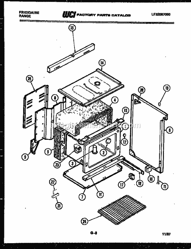 Frigidaire RA30BEW0 Freestanding, Electric Range Electric Body Parts Diagram