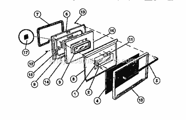 Frigidaire REM638BDL0 Range Microwave Combo, Electric Electric Range Door Diagram