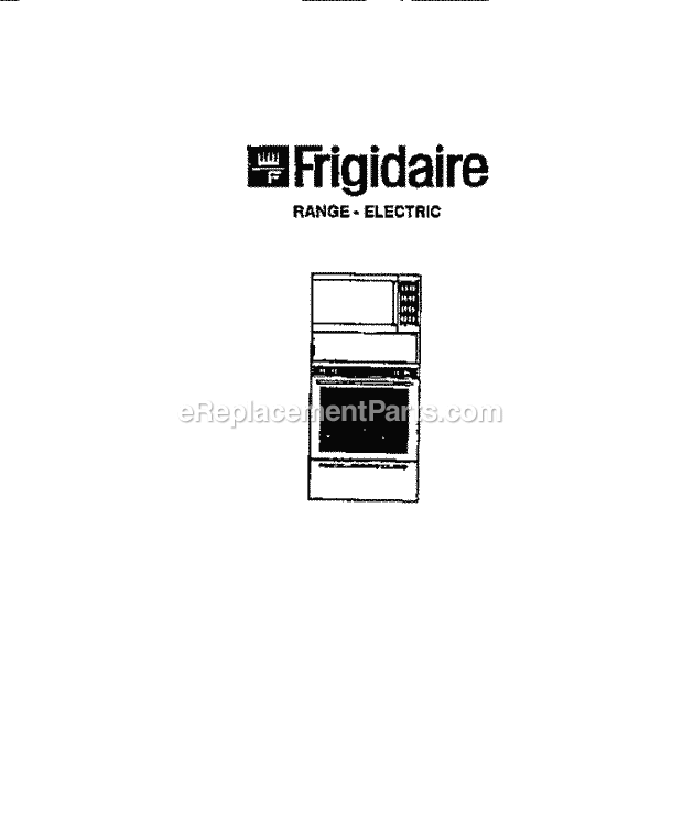 Frigidaire REM638BDW6 Range Microwave Combo, Electric Electric Range Page D Diagram