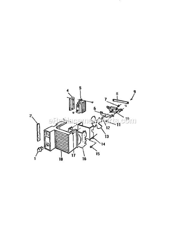 Frigidaire RS259ESH1 Wwh(V5) / Side by Side Refrigerator Damper Control & Quick Chill Fan Mo Diagram