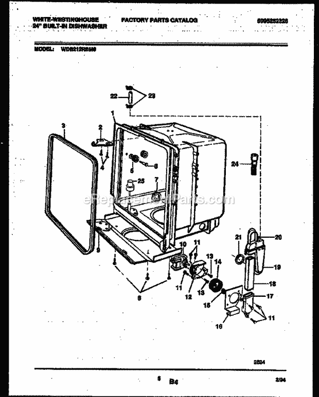 Frigidaire WDB212RBM0 Wwh(V1) / 24 