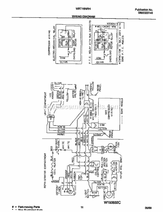 Frigidaire WRT16NRHD0 Wwh(V1) / Refrigerator Page F Diagram