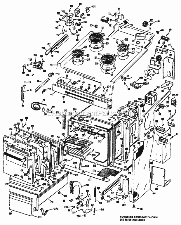 GE 107RHV786J Range Page B Diagram