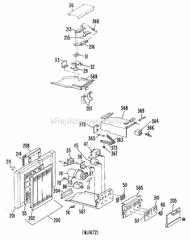 GE ACS24DAT1 Room Air Conditioner Page B Diagram