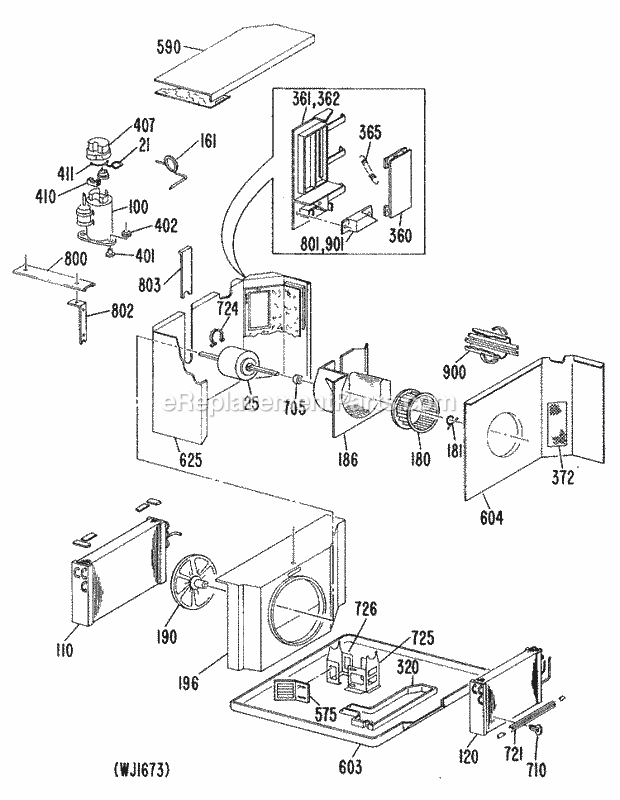 GE ACS24DAT1 Room Air Conditioner Page C Diagram