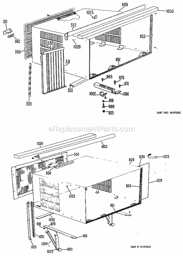 GE AD913AMW4 Room Air Conditioner Page C Diagram