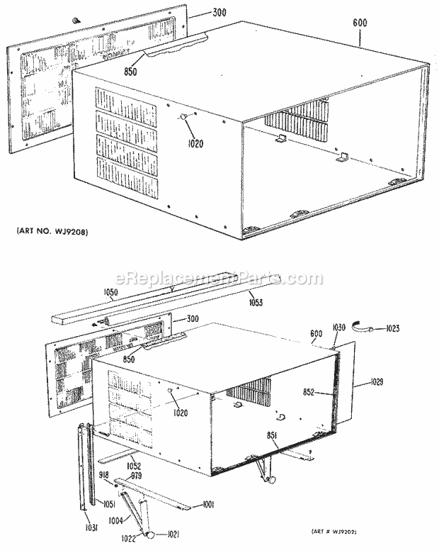 GE ADR19DDG1 Room Air Conditioner Page B Diagram