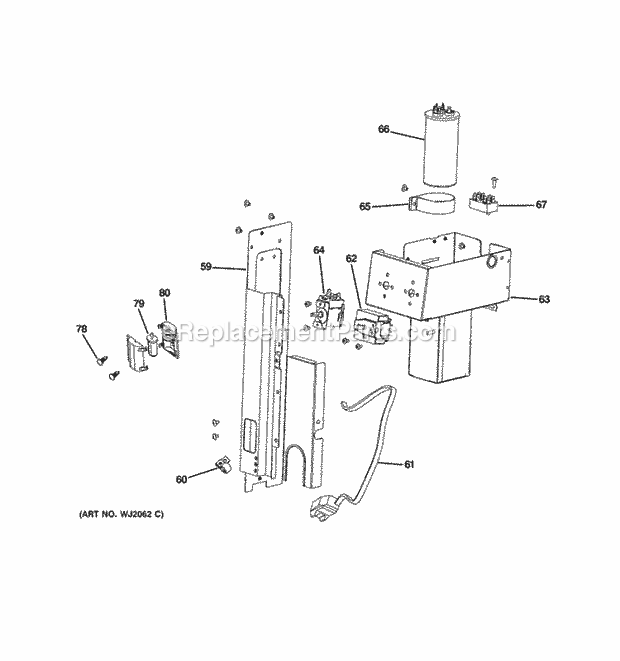 GE AEE18DQM1 Control Parts Diagram