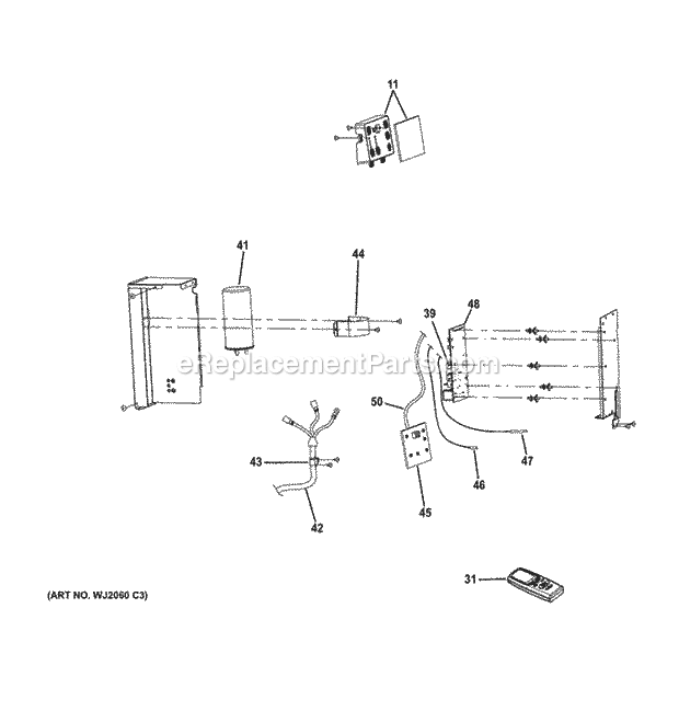 GE AEG10AQH1 Control Parts Diagram