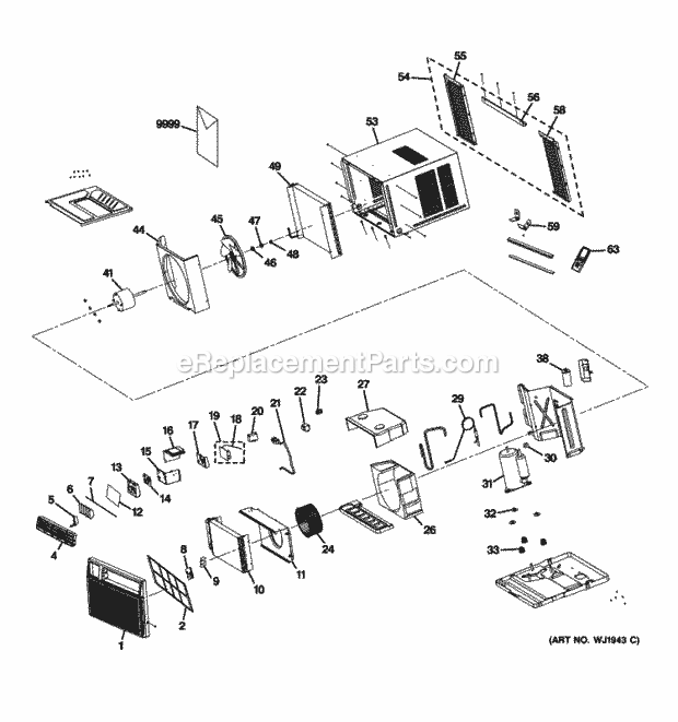 GE AEM12AMG1 Room Air Conditioner Diagram