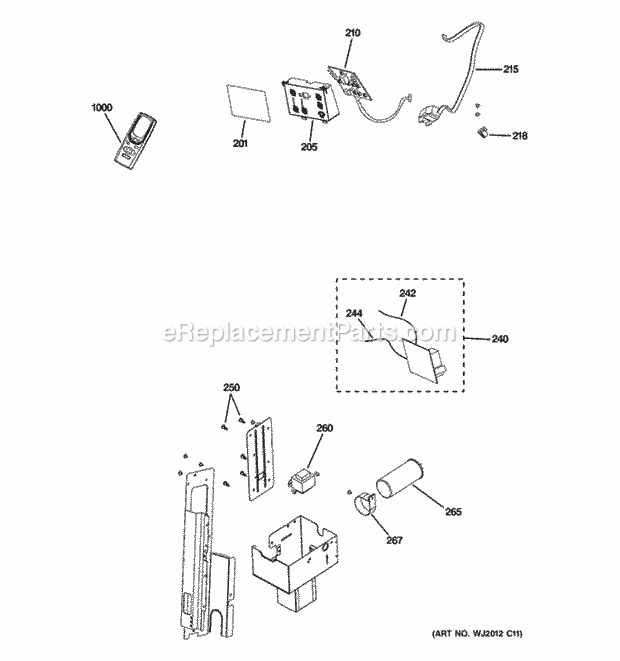 GE AEM12APL1 Control Parts Diagram