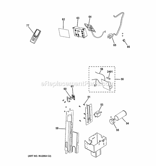 GE AEM18DQQ1 Control Parts Diagram