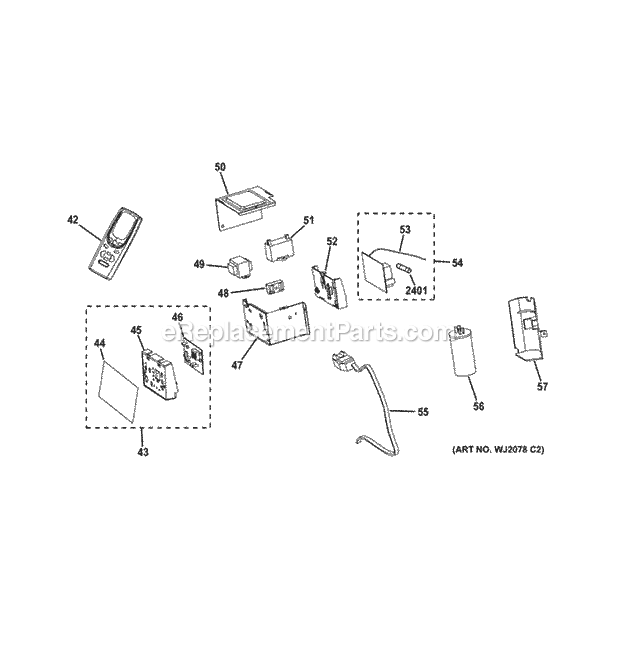 GE AEN10AQH1 Control Parts Diagram