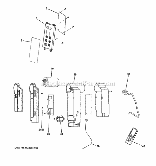 GE AEQ05LQQ1 Control Parts Diagram