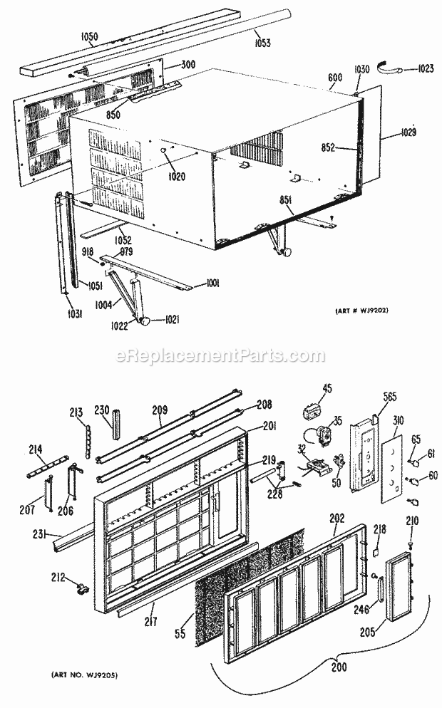 GE AFH15D1E1 Refrigerator Accessory Page B Diagram