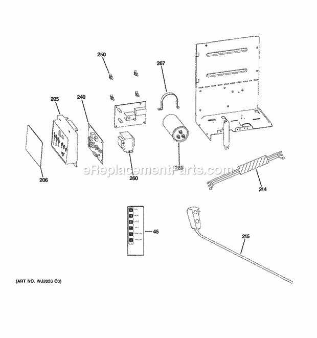 GE AHH18DQT1 Control Parts Diagram