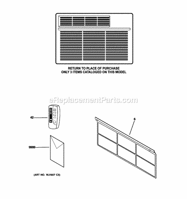 GE AKH08LNQ1 Room Air Conditioner Diagram