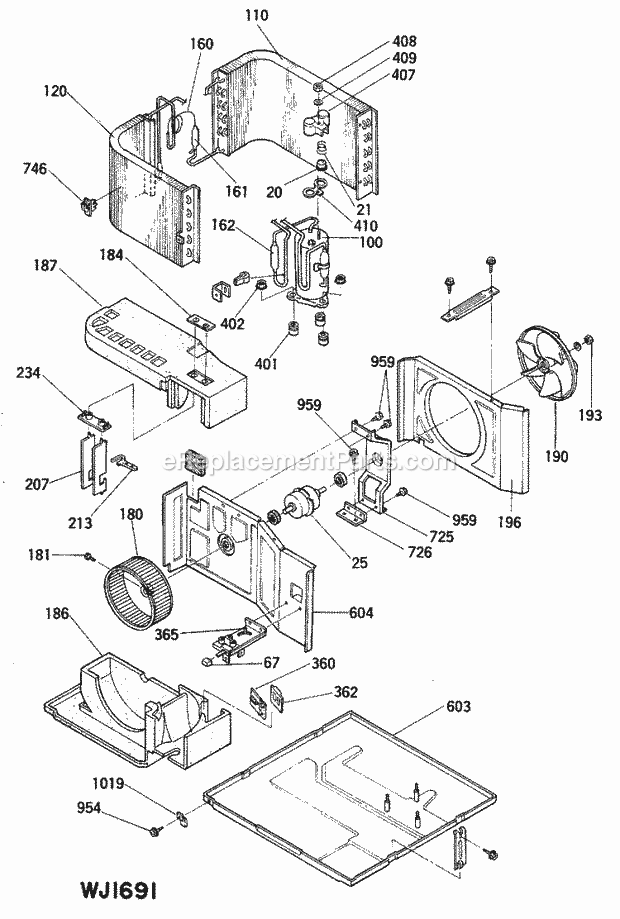 GE AMD12AAM2 Room Air Conditioner Page C Diagram