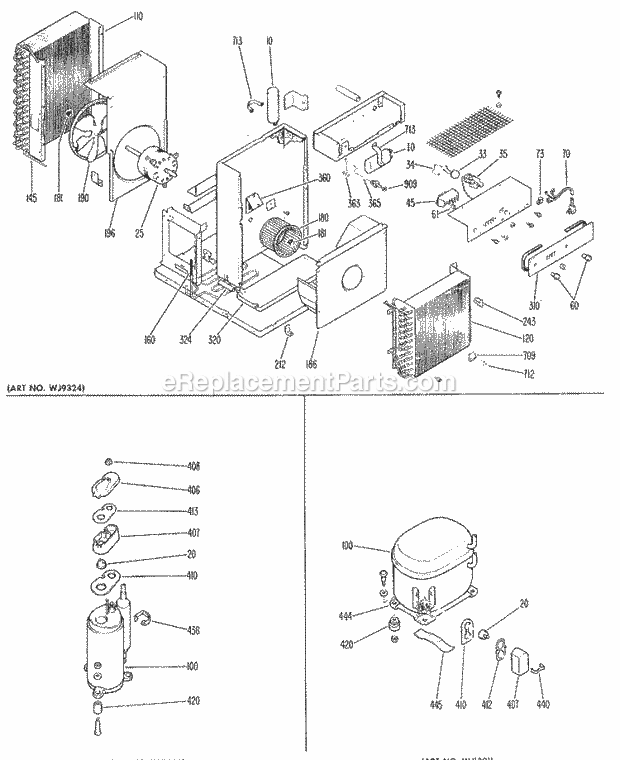 GE AS408ASX1 Room Air Conditioner Page B Diagram