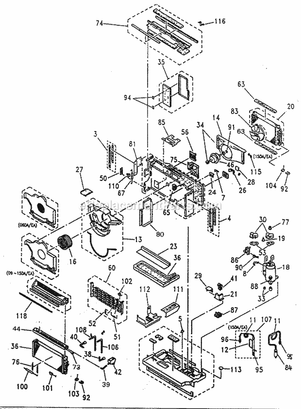 Ge Az31h15eadv1 Room Air Conditioner Oem Replacement Parts From 9283