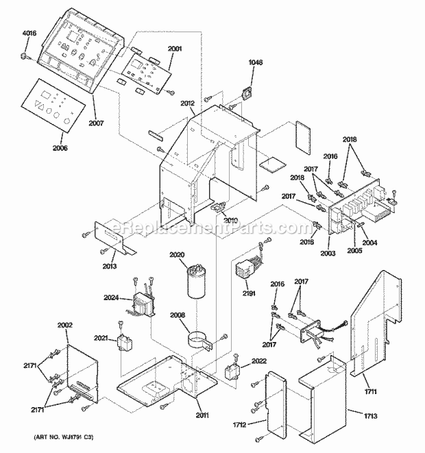 GE AZ55H12DABM1 Zoneline Control Parts Diagram