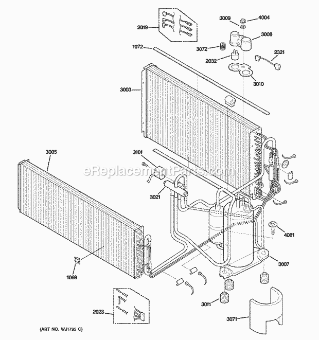 GE AZ55H12DABM1 Zoneline Unit Parts Diagram