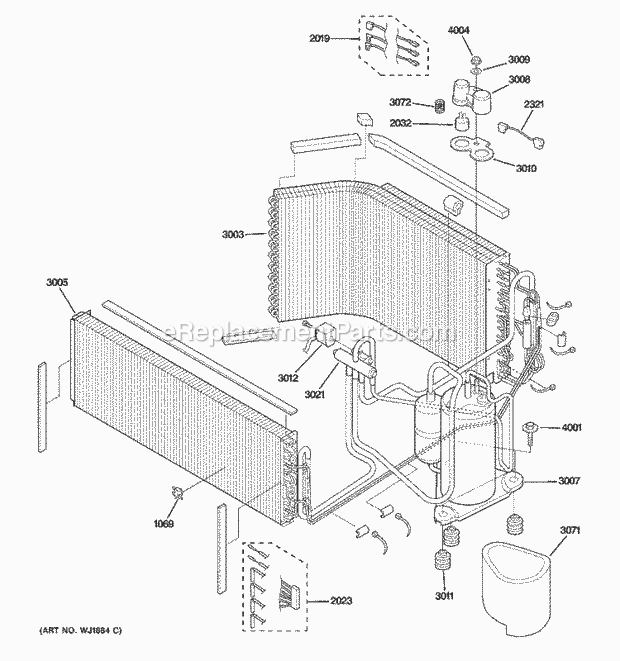 GE AZ58H07DADM1 Zoneline Unit Parts Diagram
