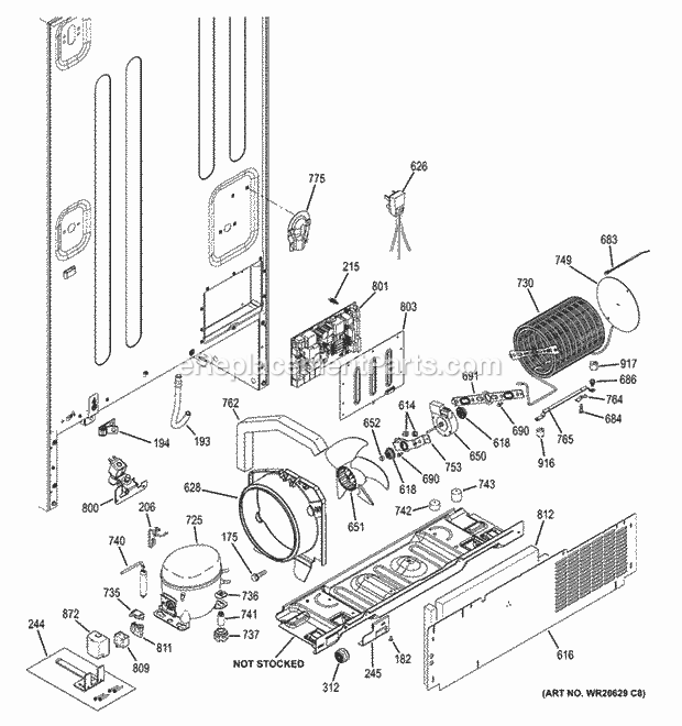 GE CFCP1NIZESS Machine Compartment Diagram