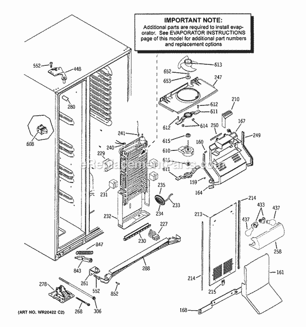 GE CSCP5UGXDFSS Freezer Section Diagram