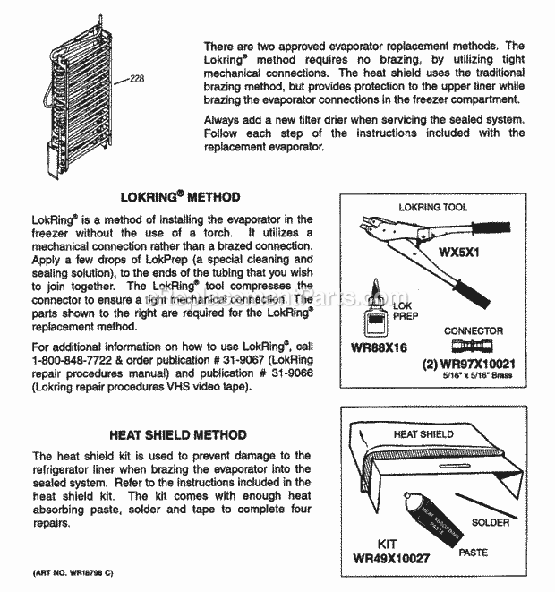 GE CSHS5UGXBSS Evaporator Instructions Diagram